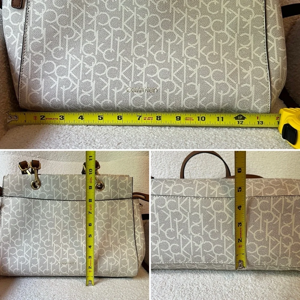 Calvin Klein Sonoma Satchel Crossbody Bag Adjustable Strap Shoulder bag Khaki